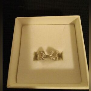 Elegant Sundays Child Natural White Zircon in Platinum Over Sterling Ring Sz 7